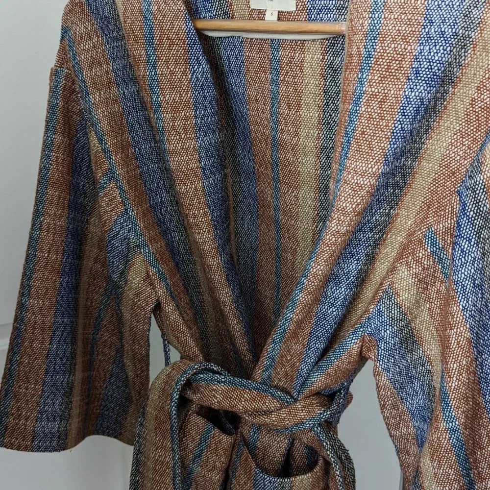 Sezane, Karena Jacket - Blue Brown Jacquard - Picture 9 of 11